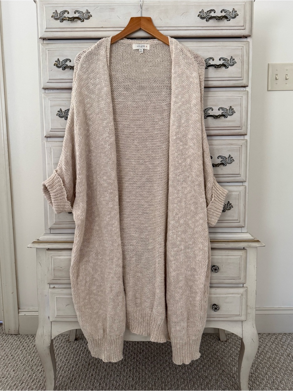 Umgee Cream Knit Duster Cardigan
